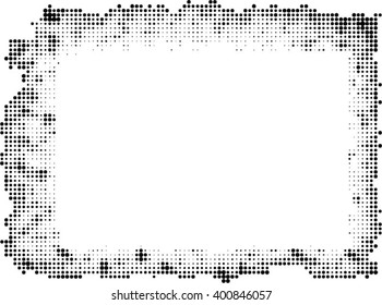 Halftone frame background - Logo Design Element. Abstract vector template