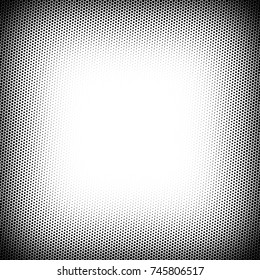 Halftone frame design element, banner, overlay. Vector illustration