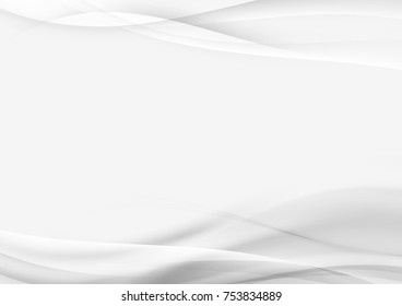 Halftone futuristic grey wave lines background. Vector illustration