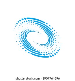 diseño de logotipo técnico de galaxia de medio tono