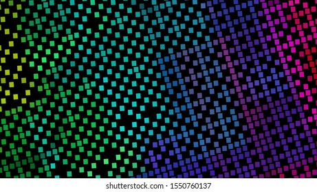 Halftone geometric design with a set of colorful abstract rhombuses. Multicolor, rainbow vector layout with lines, rectangles. Decorative design in an abstract style with rectangles.