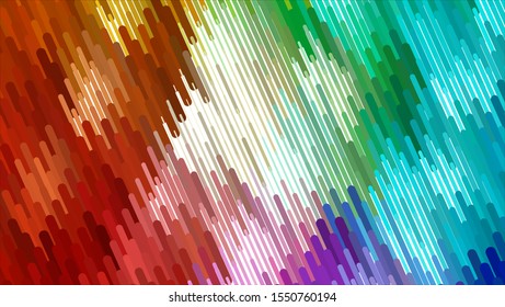 Halftone geometric design with a set of colorful abstract rhombuses. Multicolor, rainbow vector layout with lines, rectangles. Decorative design in an abstract style with rectangles.
