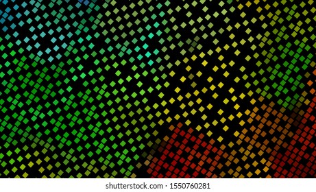 Halftone geometric design with a set of colorful abstract rhombuses. Multicolor, rainbow vector layout with lines, rectangles. Decorative design in an abstract style with rectangles.