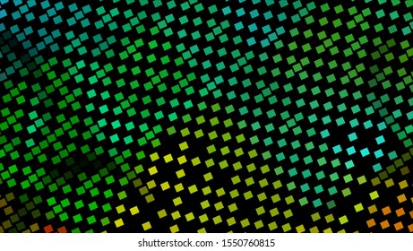 Halftone geometric design with a set of colorful abstract rhombuses. Multicolor, rainbow vector layout with lines, rectangles. Decorative design in an abstract style with rectangles.