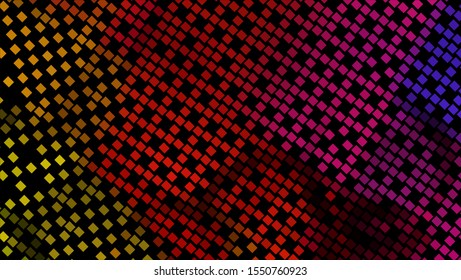 Halftone geometric design with a set of colorful abstract rhombuses. Multicolor, rainbow vector layout with lines, rectangles. Decorative design in an abstract style with rectangles.