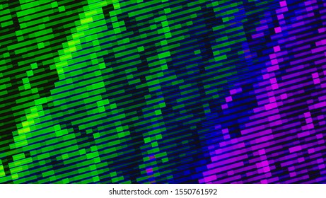 Halftone geometric design with a set of colorful abstract rhombuses. Multicolor, rainbow vector layout with lines, rectangles. Decorative design in an abstract style with rectangles.