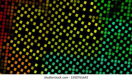 Halftone geometric design with a set of colorful abstract rhombuses. Multicolor, rainbow vector layout with lines, rectangles. Decorative design in an abstract style with rectangles.