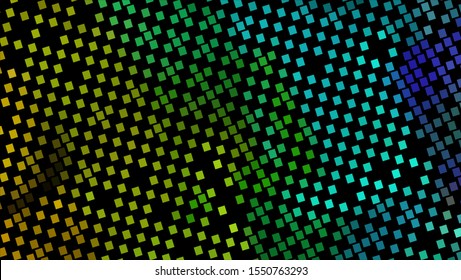 Halftone geometric design with a set of colorful abstract rhombuses. Multicolor, rainbow vector layout with lines, rectangles. Decorative design in an abstract style with rectangles.