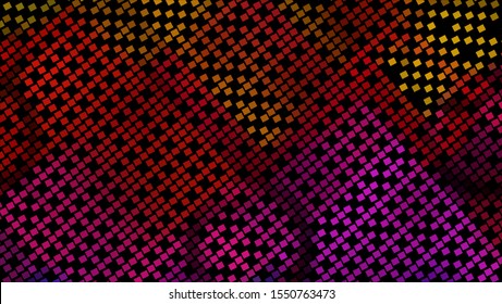 Halftone geometric design with a set of colorful abstract rhombuses. Multicolor, rainbow vector layout with lines, rectangles. Decorative design in an abstract style with rectangles.