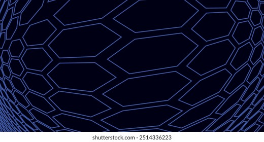 Halftone Geometric Pattern Star Vector Smooth Curved Border Blue Abstract Background. Checkered Particles. Halftone. eps10.