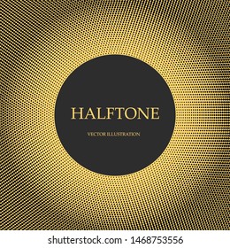 Halftone. Glitter abstract illustration with black drops on orange background. Pop art template.