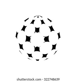 Halftone globe design. Stock vector illustration. Black color