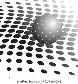 halftone globe design, vector illustration  