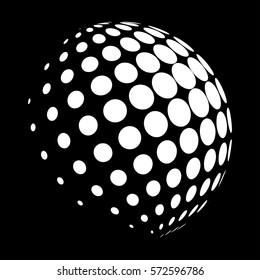 halftone globe logo  vector symbol icon design. Beautiful illustration isolated on white background
