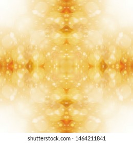 Halftone gold ornament, autumn pattern. Drawing vintage style. Grunge texture. Festive greeting card. Abstract art background. Modern geometric pattern. Festive art backdrop. Creative vector element