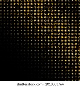 Halftone golden dots abstract background vector design