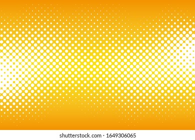 Halftone Gradient Abstract Background. Numerous dots arranged beautifully on a summer orange background.