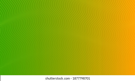 Halftone gradient background with dots. Abstract green dotted pop art pattern in comic style. Vector illustration