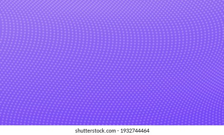 Halftone Gradient Background With Dots. Abstract Violet Dotted Pop Art Pattern In Comic Style. Vector Illustration