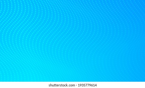 Halftone gradient background with dots. Abstract blue dotted pop art pattern in comic style. Vector illustration