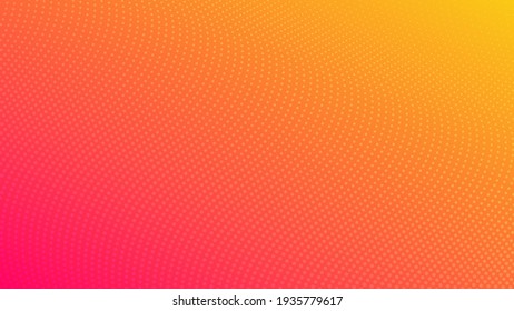 Halftone gradient background with dots. Abstract orange dotted pop art pattern in comic style. Vector illustration