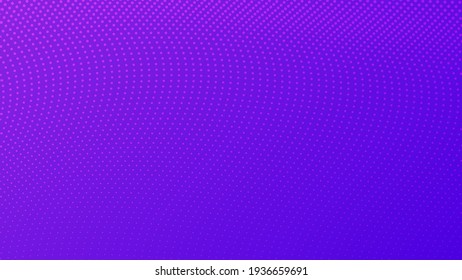 Halftone gradient background with dots. Abstract purple dotted pop art pattern in comic style. Vector illustration