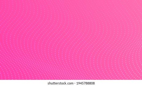 Halftone gradient background with dots. Abstract pink dotted pop art pattern in comic style. Vector illustration