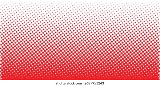 Fundo ou sobreposição de gradiente de meio-tom. Gradiente pontilhado, borrifada de pontos suaves e padrão geométrico horizontal de plano de fundo de pontos de meios-tons. eps10 vetor
