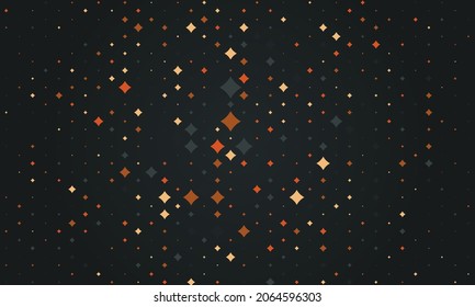 Halftone gradient background. Background with rhombuses of different sizes and shades. Futuristic grunge, pattern, dot.