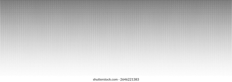 Halftone gradient background with smooth dot transition from black to white. Minimalist, retro-inspired design. Perfect for posters, prints, and modern graphic projects.