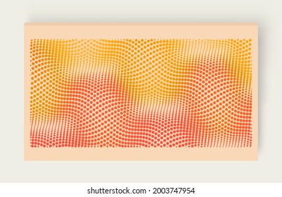 Fondo de degradado de semitono. Vibrante textura de moda, con colores mezclados. Plantilla de diseño de portada. 3d diseño de red con partículas. Se puede usar para publicidad, marketing, presentación. 