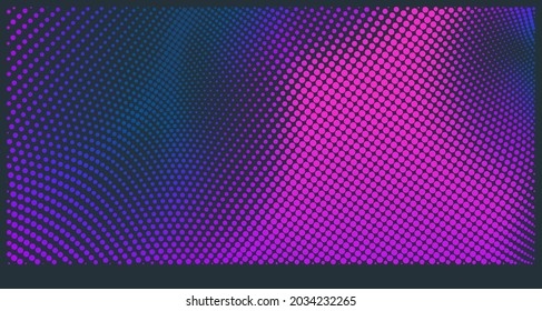 Fondo de degradado de semitono. Vibrante textura de moda, con colores mezclados. Plantilla de diseño de portada. 3d diseño de red con partículas. Se puede usar para publicidad, marketing, presentación. 