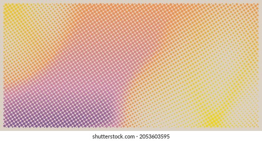 Halftone gradient background. Vibrant trendy texture, with blending colors. Cover design template. 3d network design with particles. Can be used for advertising, marketing, presentation. 