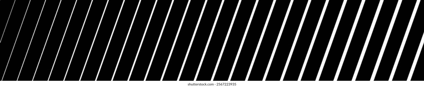 Halftone gradient black lines fading into parallel stripes, abstract black and white geometric texture.