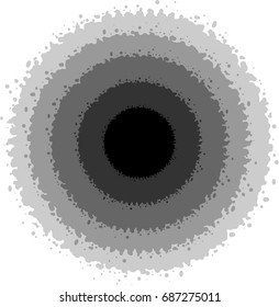 Halftone gradient circle