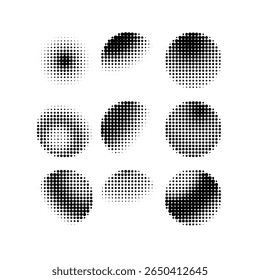Halftone gradient circles Halftone Circles A Collection of Dot Pattern Spheres