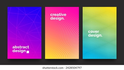 Halftone gradient cover collection vector design in eps 10