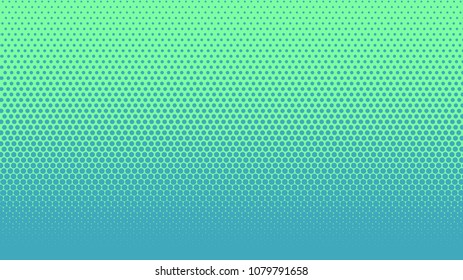 Halftone gradient dots background vector illustration. Blue dotted, green halftone texture. Pop Art blue green halftone, comics pattern. Background of Art. EPS10