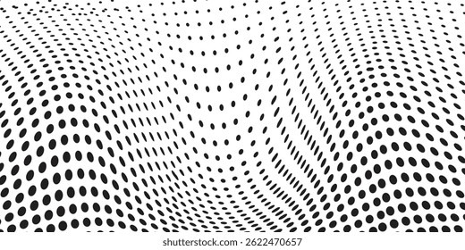Halftone gradient. Dotted gradient, smooth dot spray and halftone dot background, seamless horizontal geometric pattern vector template set. dots eps 10