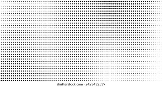Halftone gradient. Dotted gradient, smooth dots spraying and halftones dot background seamless horizontal geometric pattern vector template set.