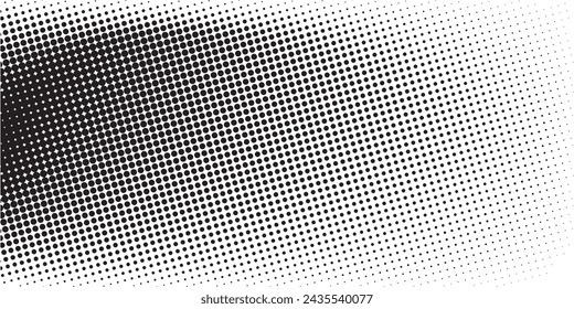 Halftone gradient. Dotted gradient, smooth dots spraying and halftones dot background seamless horizontal geometric pattern vector template set eps 10