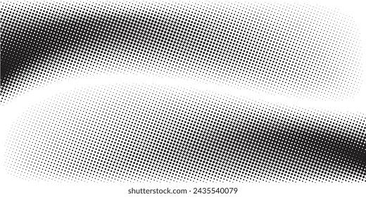 Halftone gradient. Dotted gradient, smooth dots spraying and halftones dot background seamless horizontal geometric pattern vector template set eps 10