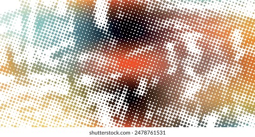 Halftone gradient. Dotted gradient, smooth dots spraying and halftones dot background seamless horizontal geometric pattern vector template set.