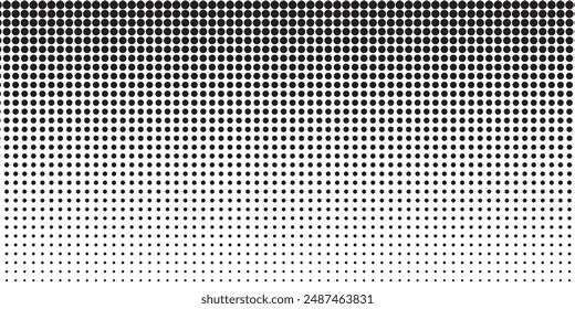 Halftone gradient. Dotted gradient, smooth dots spraying and halftones dot background seamless horizontal geometric pattern vector template set. Abstract dot gradient halftone pattern modern