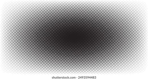 Degradado de semitonos. Degradado punteado, pulverización de puntos lisos y fondo de puntos de semitonos sin fisuras Horizontal patrón geométrico conjunto de Plantilla de Vector. puntos Vector