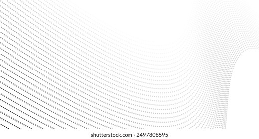 Halftone gradient. Dotted gradient, smooth dots spraying and halftones dot background seamless horizontal geometric pattern vector template set.	