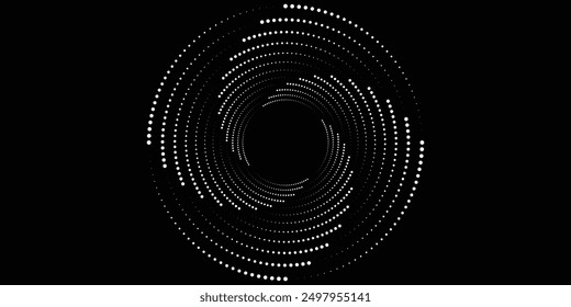 Halftone gradient. Dotted gradient, smooth dots spraying and halftones dot background seamless horizontal geometric pattern vector template set