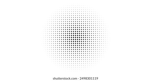 Halftone gradient. Dotted gradient, smooth dots spraying and halftones dot background seamless horizontal geometric pattern vector template set.	