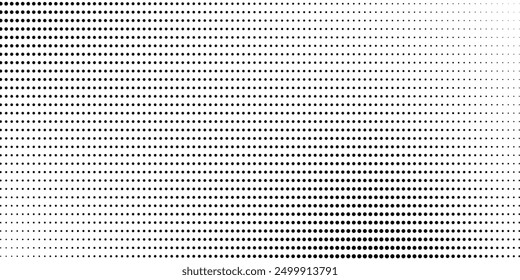 Halftone gradient. Dotted gradient, smooth dots spraying and halftones dot background seamless horizontal geometric pattern vector template set. vector ilustration style