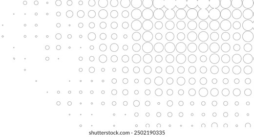 Halftone gradient. Dotted gradient, smooth dots spraying and halftones dot background seamless horizontal geometric pattern vector template set.